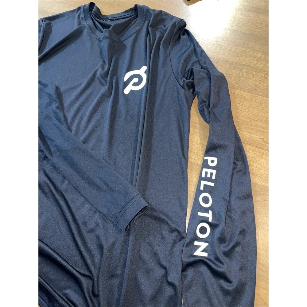Peleton Rash Guard Shirts Men L Black Lot Of Two Long & Short Sleeve